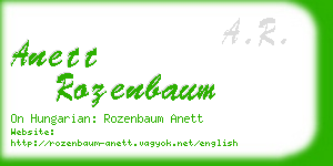 anett rozenbaum business card